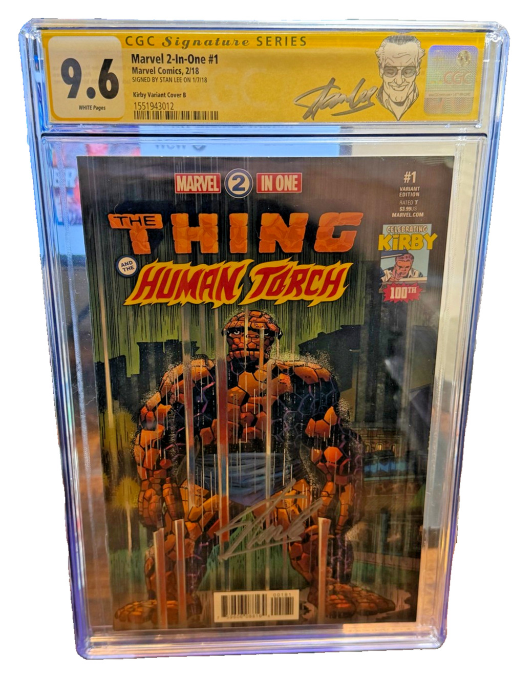 Marvel Two-In-One Kirby Variant CGC 9.6 SS Signed by Stan Lee